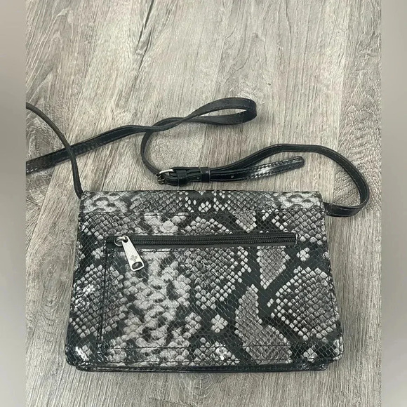 PATRICIA NASH Cassano Italian leather Smoke Python Like New Purse - Picture 4 of 11